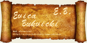 Evica Bukvički vizit kartica
